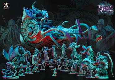 3DPrinted Archvillain Games Descent into Madness - Gith Swordsman 28mm 32mm D&D (Online Only)