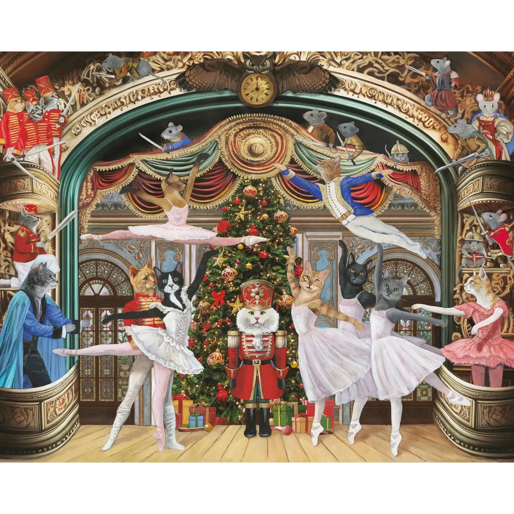 Nutcracker Kitties by Carol Lew 1000 Piece Jigsaw Puzzle Pomegranate (ONLINE ORDER ONLY)