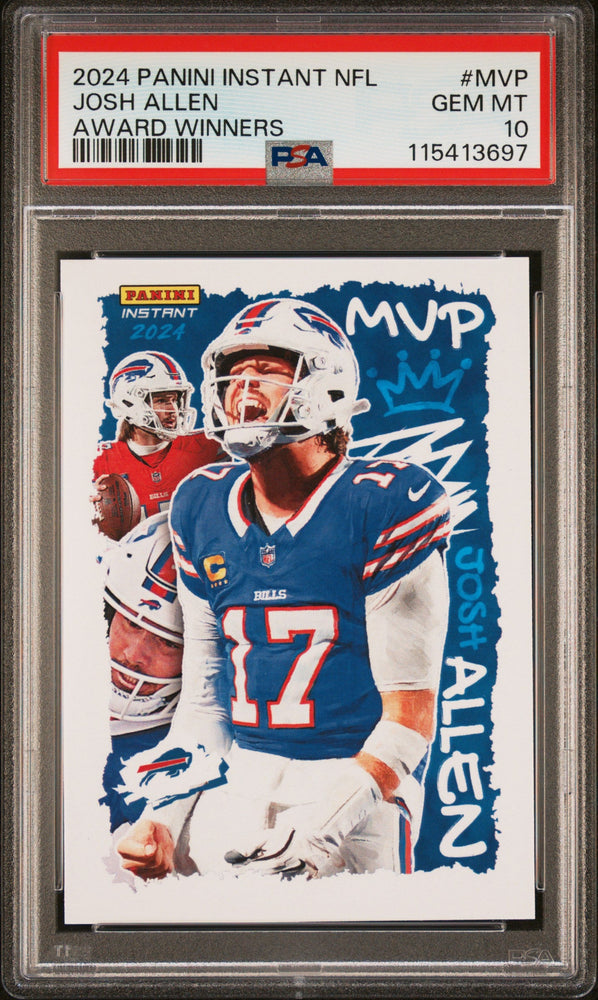 Graded 2024 Panini Instant NFL Josh Allen #MVP Award Winners PSA 10 Gem Mint (ONLINE ORDER ONLY)