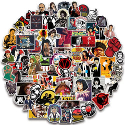 100 Classic Movie Graffiti Stickers Pulp Fiction Godfather and Other Best Selling Notebook Luggage Guitar Stickers (ONLINE ORDER ONLY)