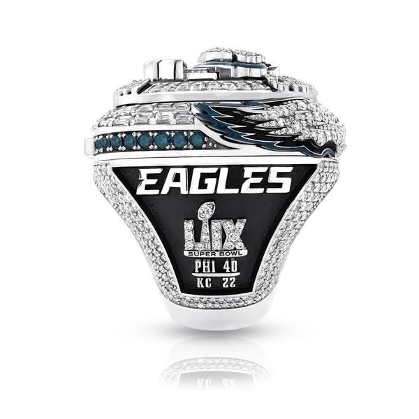 Philadelphia Eagles Super Bowl LIX Rings #1 Hurts MVP Edition with Wings Pop Out