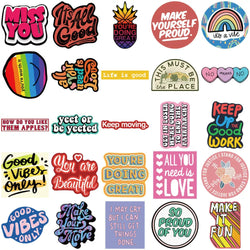 50 English Slogans Simple Cute Girly Style DIY Self-Adhesive Luggage Graffiti Waterproof Journal Stickers Ins (ONLINE ORDER ONLY)