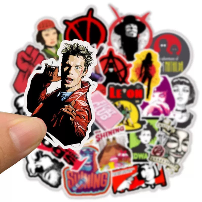 100 Classic Movie Graffiti Stickers Pulp Fiction Godfather and Other Best Selling Notebook Luggage Guitar Stickers (ONLINE ORDER ONLY)