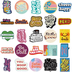 50 English Slogans Simple Cute Girly Style DIY Self-Adhesive Luggage Graffiti Waterproof Journal Stickers Ins (ONLINE ORDER ONLY)