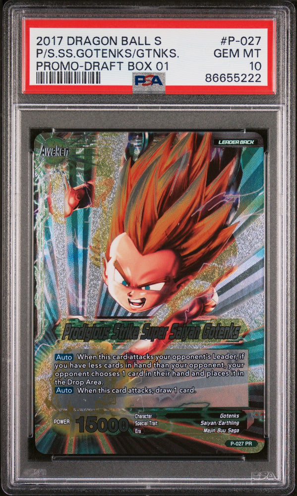 2017 DRAGON BALL SUPER 1 PRDGS STRK SS GOTENKS #P-027 - PSA 10 (Online Order Only)