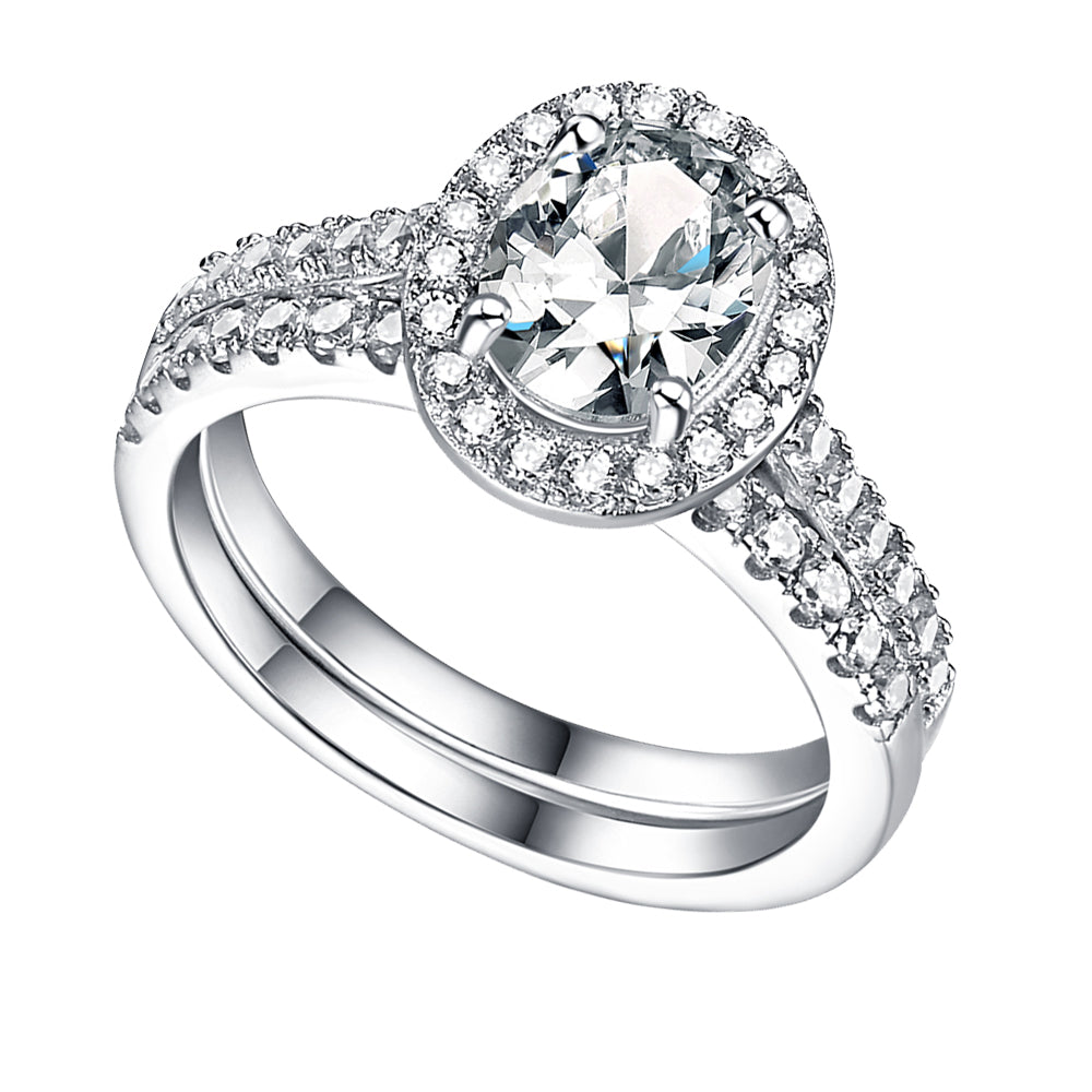 The Ada - Silver Wedding Ring Set (ONLINE ORDER ONLY)