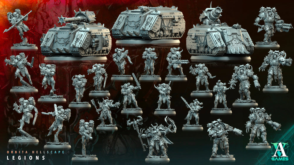 3D Printed Archvillain Games Hellscape Harrier Orbita Hellscape - Legions 28 32mm D&D (Online Only)