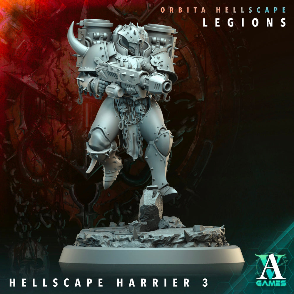 3D Printed Archvillain Games Hellscape Harrier Orbita Hellscape - Legions 28 32mm D&D (Online Only)
