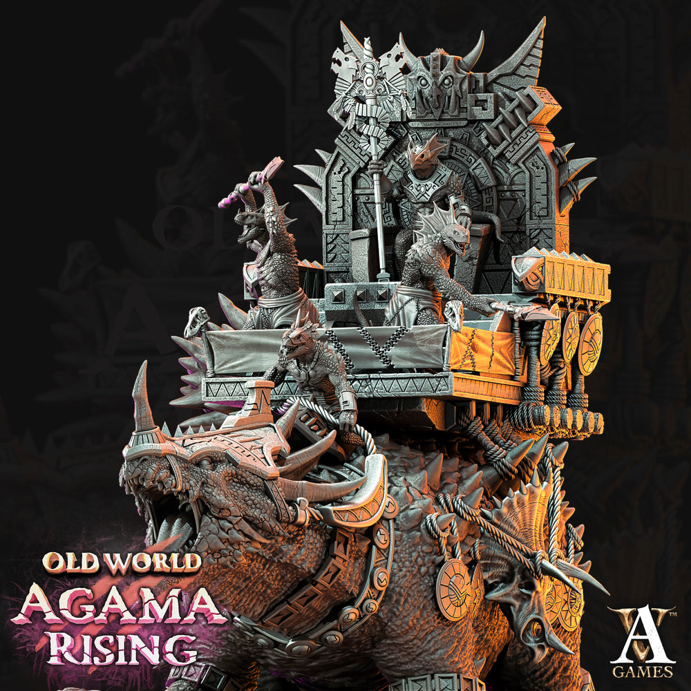 3D Printed Archvillain Games Old World Agama Rising - Titanoceratus Warband 28mm 32mm D&D (Online Only)