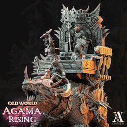 3D Printed Archvillain Games Old World Agama Rising - Titanoceratus Warband 28mm 32mm D&D (Online Only)