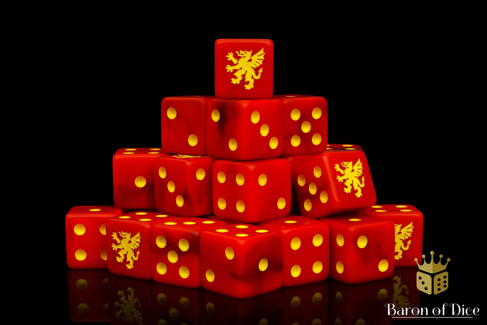 Heraldry Dice - Red (ONLINE ORDER ONLY)