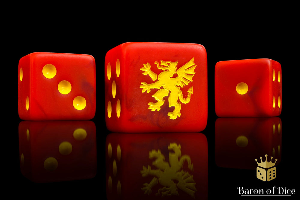 Heraldry Dice - Red (ONLINE ORDER ONLY)