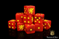 Heraldry Dice - Red (ONLINE ORDER ONLY)