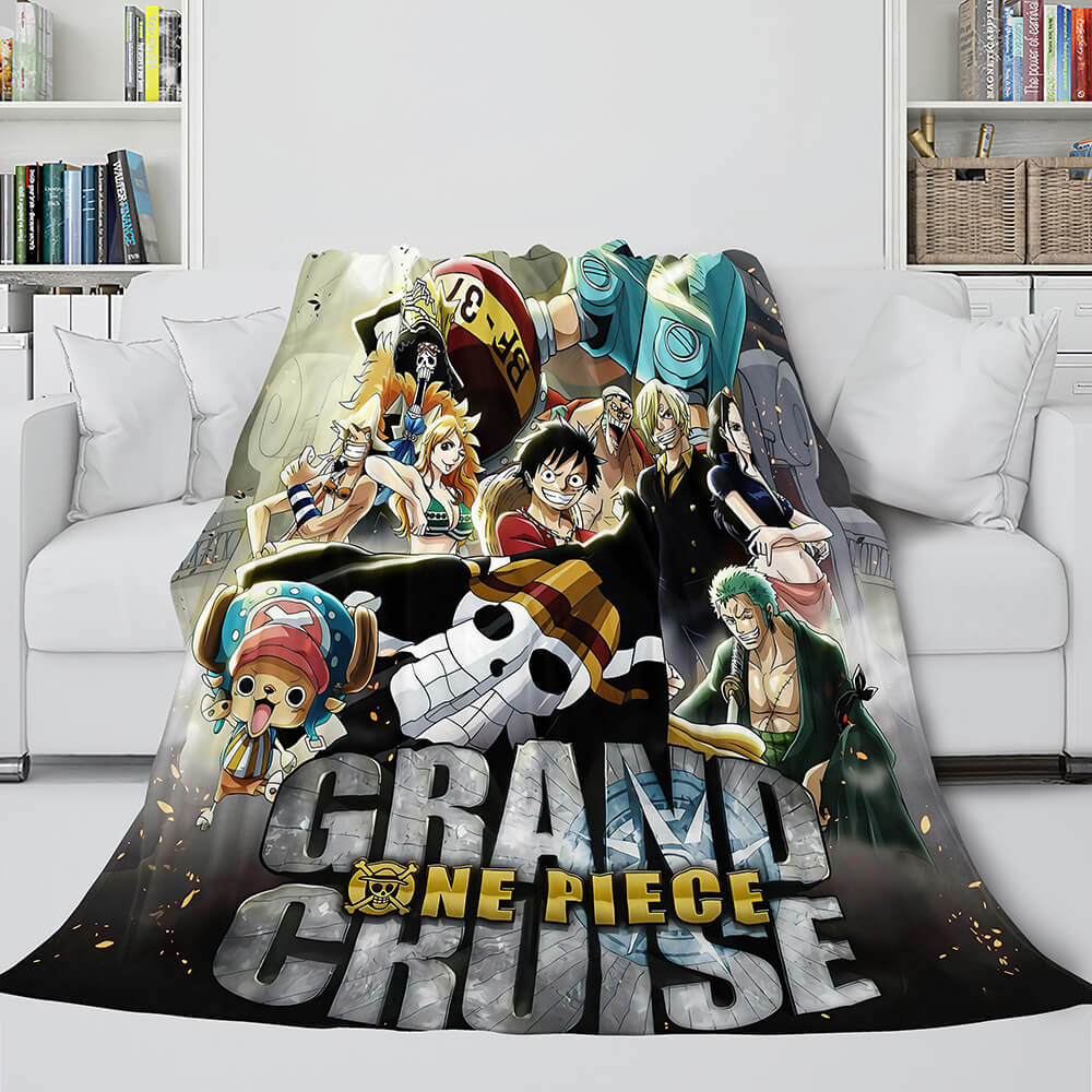 ONE PIECE Throw Flannel Blanket Soft Cozy All Seasons for Sofa Bed (Online Order Only)