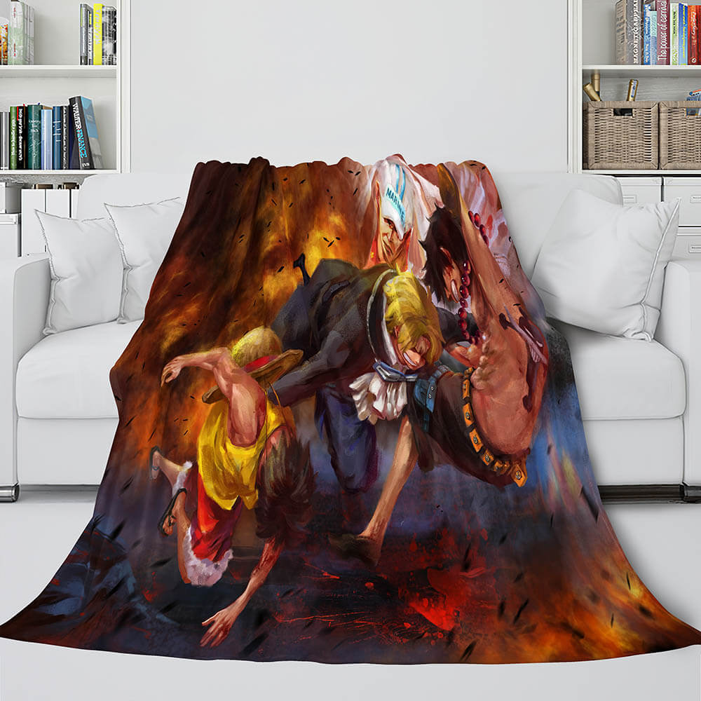 ONE PIECE Throw Flannel Blanket Soft Cozy All Seasons for Sofa Bed (Online Order Only)
