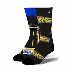 Back to the Future "Time Traveler" Men's Crew Straight Down Knit Mix-Match Socks (Size 8-12) (ONLINE ORDER ONLY)