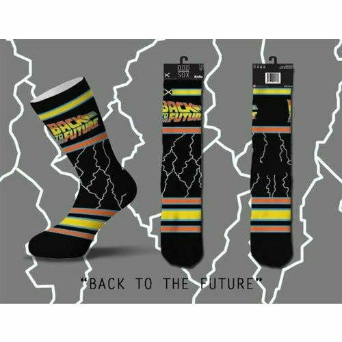 Back to the Future "Lightning" Men's Crew Straight Down Knit Socks (Size 8-12) (ONLINE ORDER ONLY)