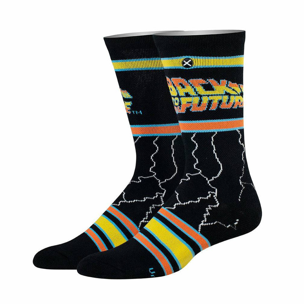 Back to the Future "Lightning" Men's Crew Straight Down Knit Socks (Size 8-12) (ONLINE ORDER ONLY)
