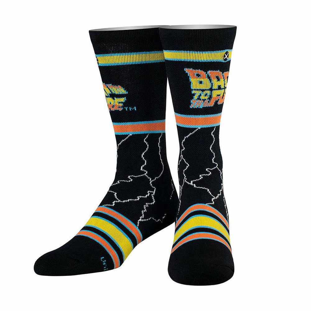 Back to the Future "Lightning" Men's Crew Straight Down Knit Socks (Size 8-12) (ONLINE ORDER ONLY)