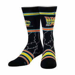 Back to the Future "Lightning" Men's Crew Straight Down Knit Socks (Size 8-12) (ONLINE ORDER ONLY)