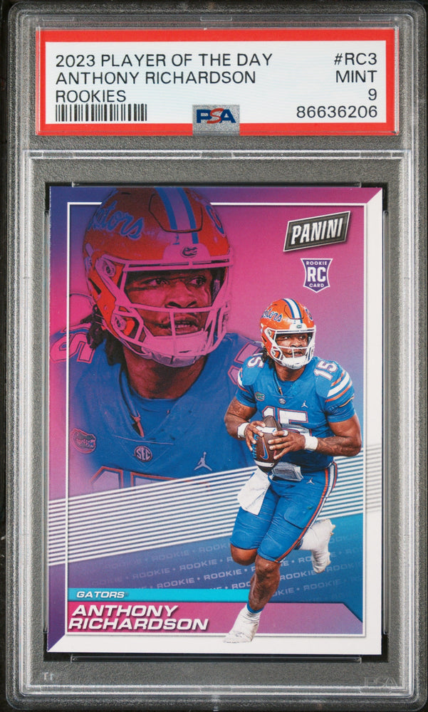2023 PANINI PLAYER OF THE DAY ROOKIES ANTHONY RICHARDSON ROOKIES #RC3 - PSA 9 ROOKIE CARD (Online Order Only)