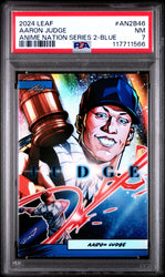 Graded 2024 Leaf Aaron Judge #AN2B46 Anime Nation Series 2 Blue /75 Baseball Card PSA 7 Near Mint (ONLINE ORDER ONLY)