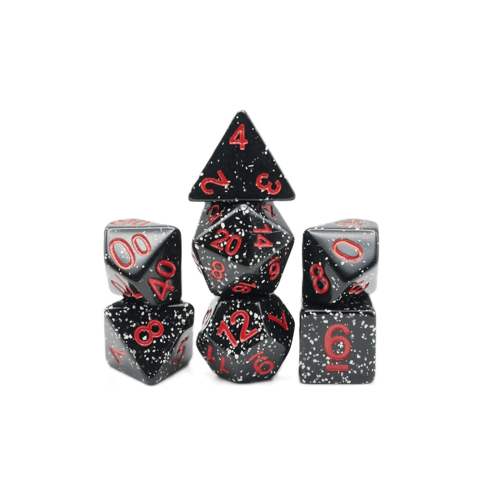 Obsidian Malphite - 7 Piece DnD Dice Set | Acrylic RPG Gaming Dice (ONLINE ORDER ONLY)