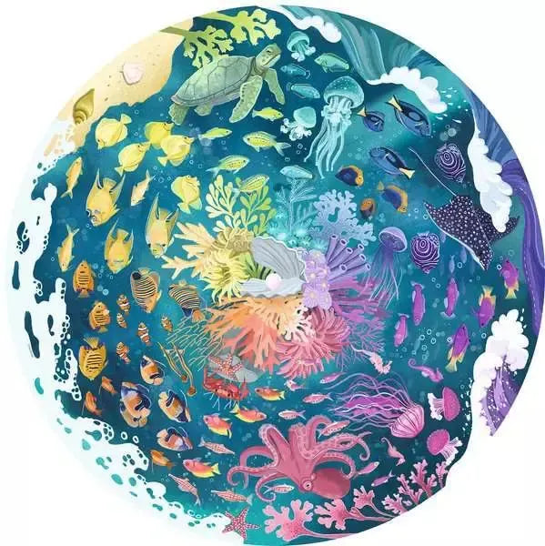 Ocean "Circle of Colors" 500 Piece Round Jigsaw Puzzle Ravensburger (ONLINE ORDER ONLY)