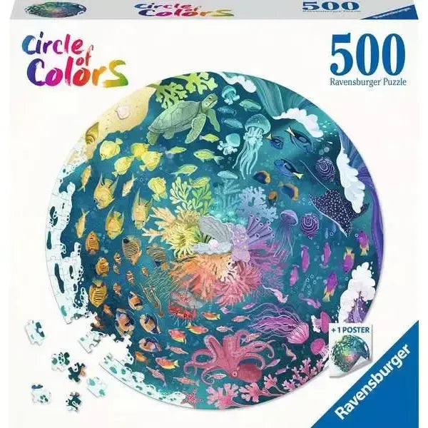 Ocean "Circle of Colors" 500 Piece Round Jigsaw Puzzle Ravensburger (ONLINE ORDER ONLY)