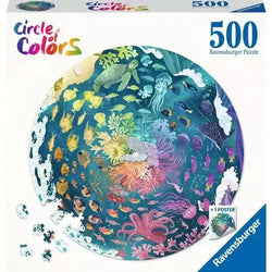 Ocean "Circle of Colors" 500 Piece Round Jigsaw Puzzle Ravensburger (ONLINE ORDER ONLY)