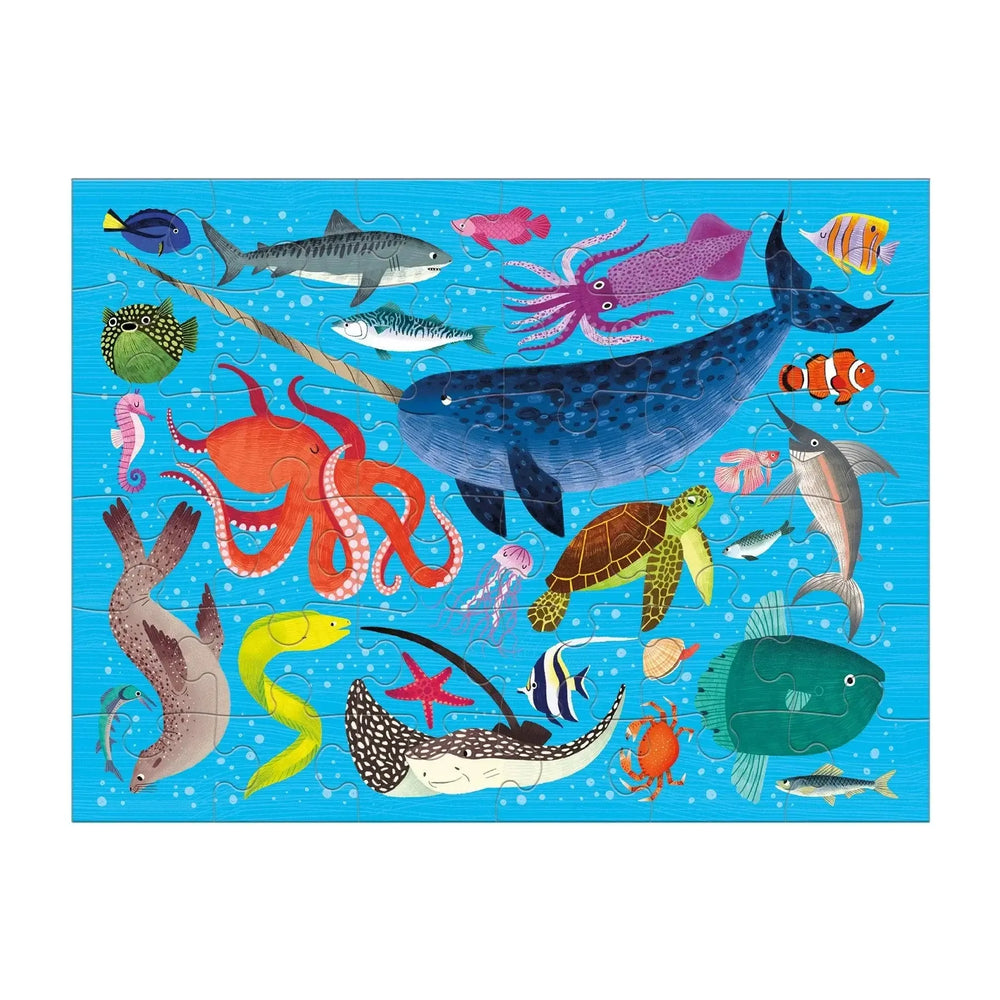 Ocean Life 36 Piece Mini Jigsaw Puzzle Mudpuppy (ONLINE ORDER ONLY)