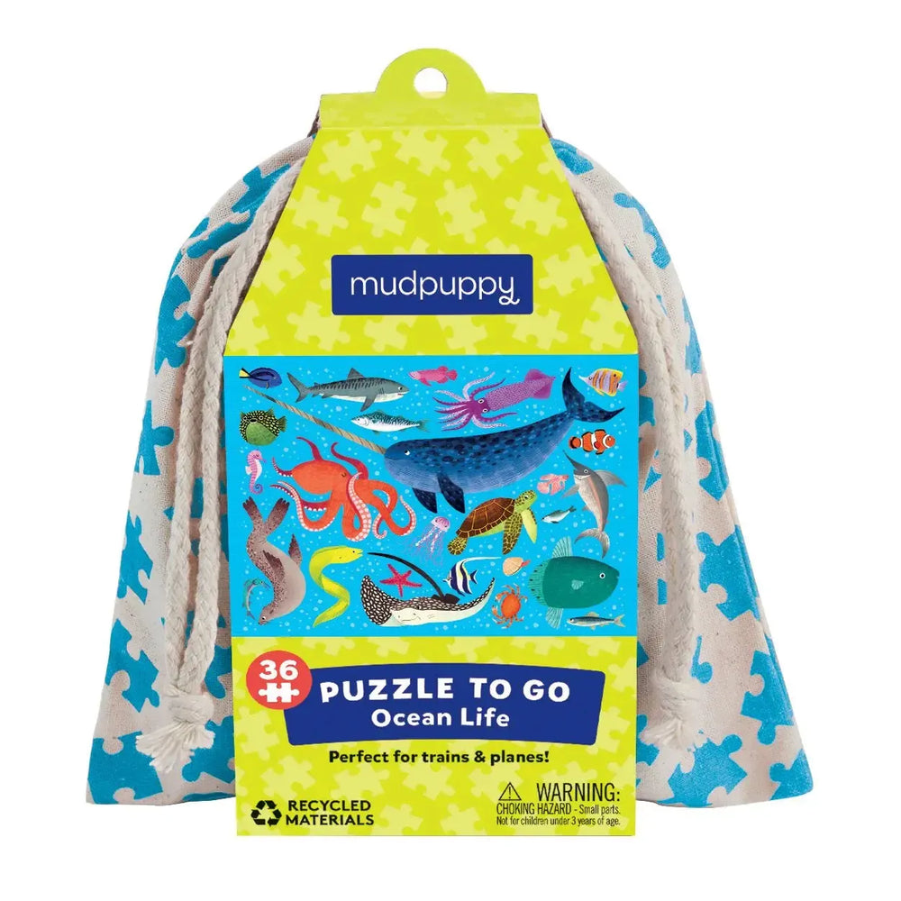 Ocean Life 36 Piece Mini Jigsaw Puzzle Mudpuppy (ONLINE ORDER ONLY)