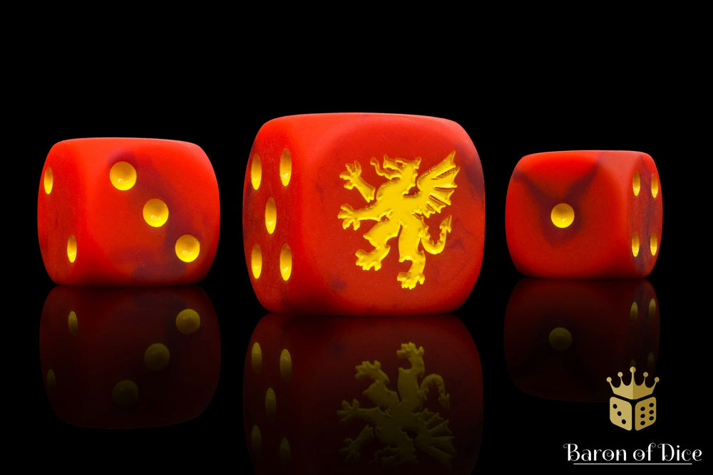 Heraldry Dice - Red (ONLINE ORDER ONLY)