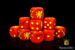 Heraldry Dice - Red (ONLINE ORDER ONLY)