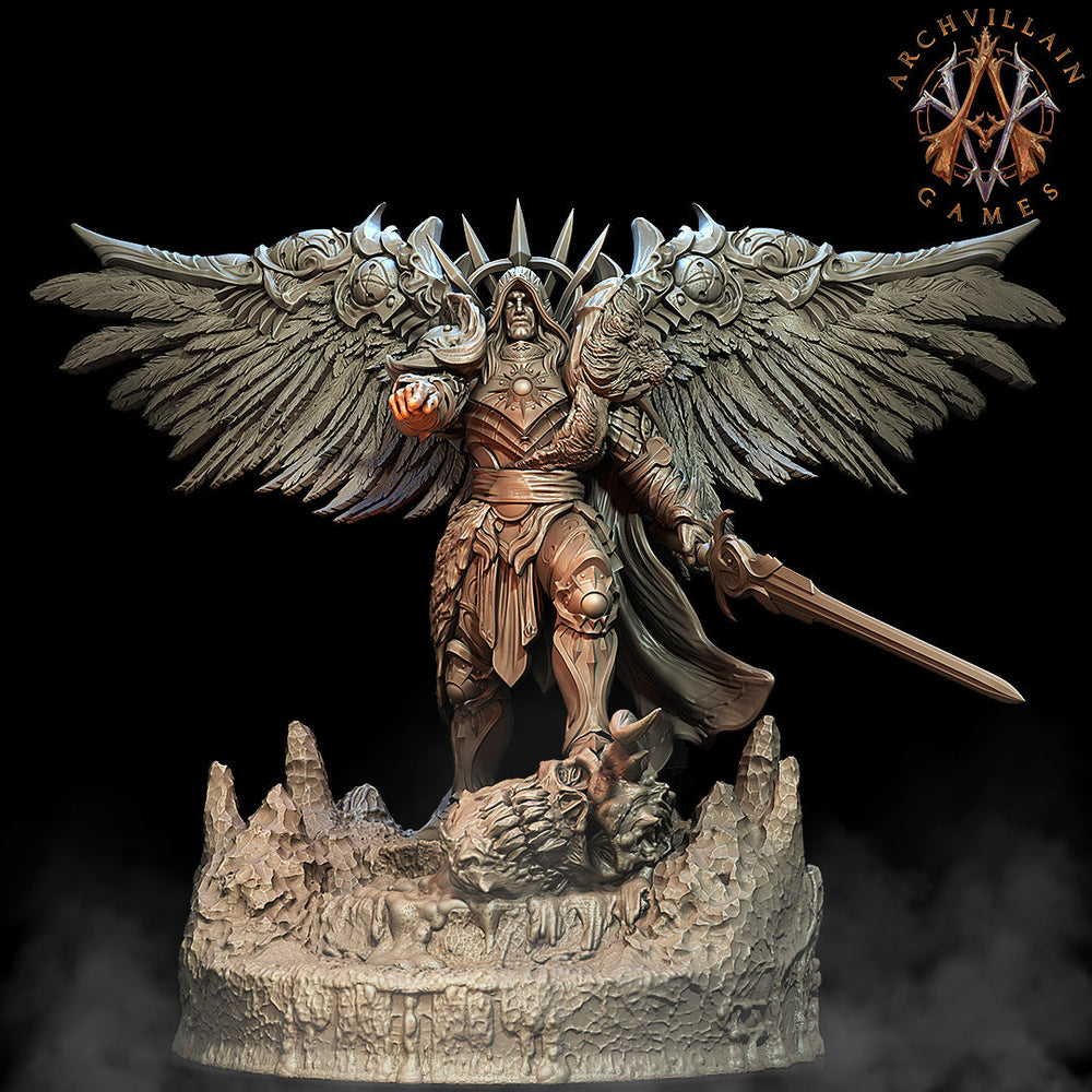 3D Printed Archvillain Games The Astral Court - Omniel the Righteous 28mm 32mm D&D (Online Only)