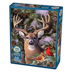 One Deer Two Cardinal 500 Piece Jigsaw Puzzle Cobble Hill (ONLINE ORDER ONLY)