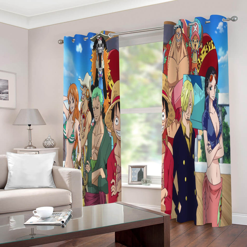 One Piece Curtains 2 Panels Blackout Window Drapes for Room Decoration (Online Order Only)