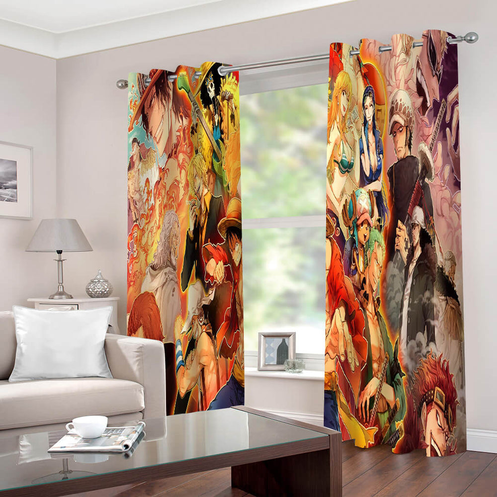 One Piece Curtains 2 Panels Blackout Window Drapes for Room Decoration (Online Order Only)