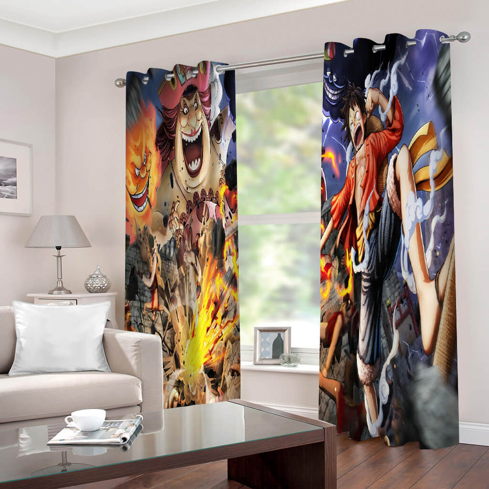 One Piece Curtains 2 Panels Blackout Window Drapes for Room Decoration (Online Order Only)