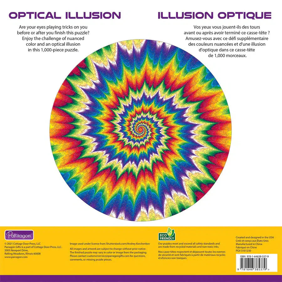 Optical Illusion 1000 Piece Round Jigsaw Puzzle Parragon (ONLINE ORDER ONLY)