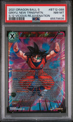 2021 DRAGON BALL SUPER VICIOUS REJUVENATION GINYU, NEW TRNSFMTN. #BT12-088 PSA 8 (Online Order Only)