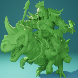 3D Printed Nafarrate Velociraptor Rider Orc Set Orcs Army 28 32 mm D&D (Online Only)