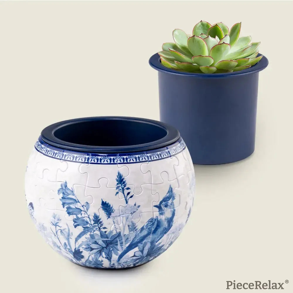 Oriental Birds & Flowers Planter 80 Piece 3D Plastic Jigsaw Puzzle PieceRelax (ONLINE ORDER ONLY)