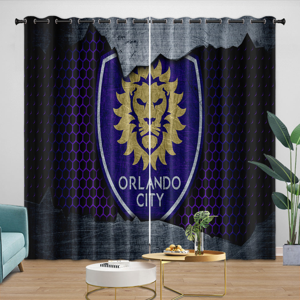 Orlando City SC Curtains Blackout Window Drapes Room Decoration (Online Order Only)