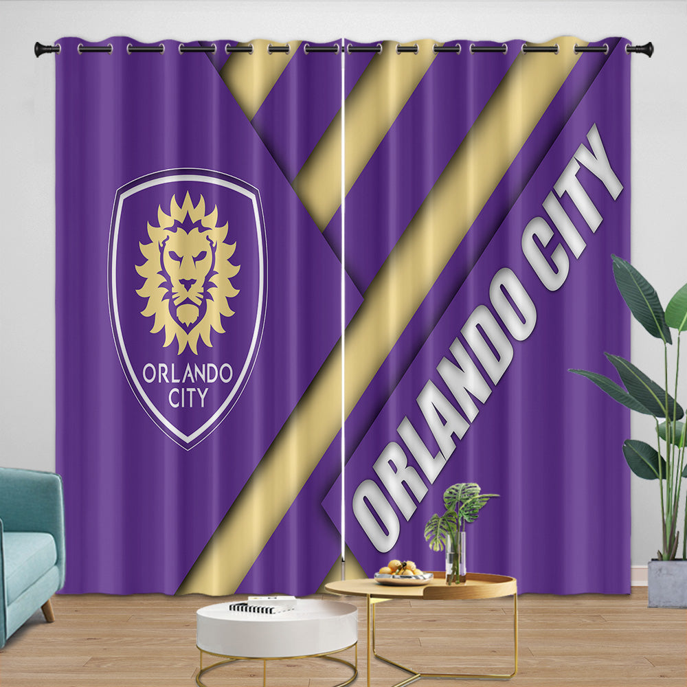 Orlando City SC Curtains Blackout Window Drapes Room Decoration (Online Order Only)