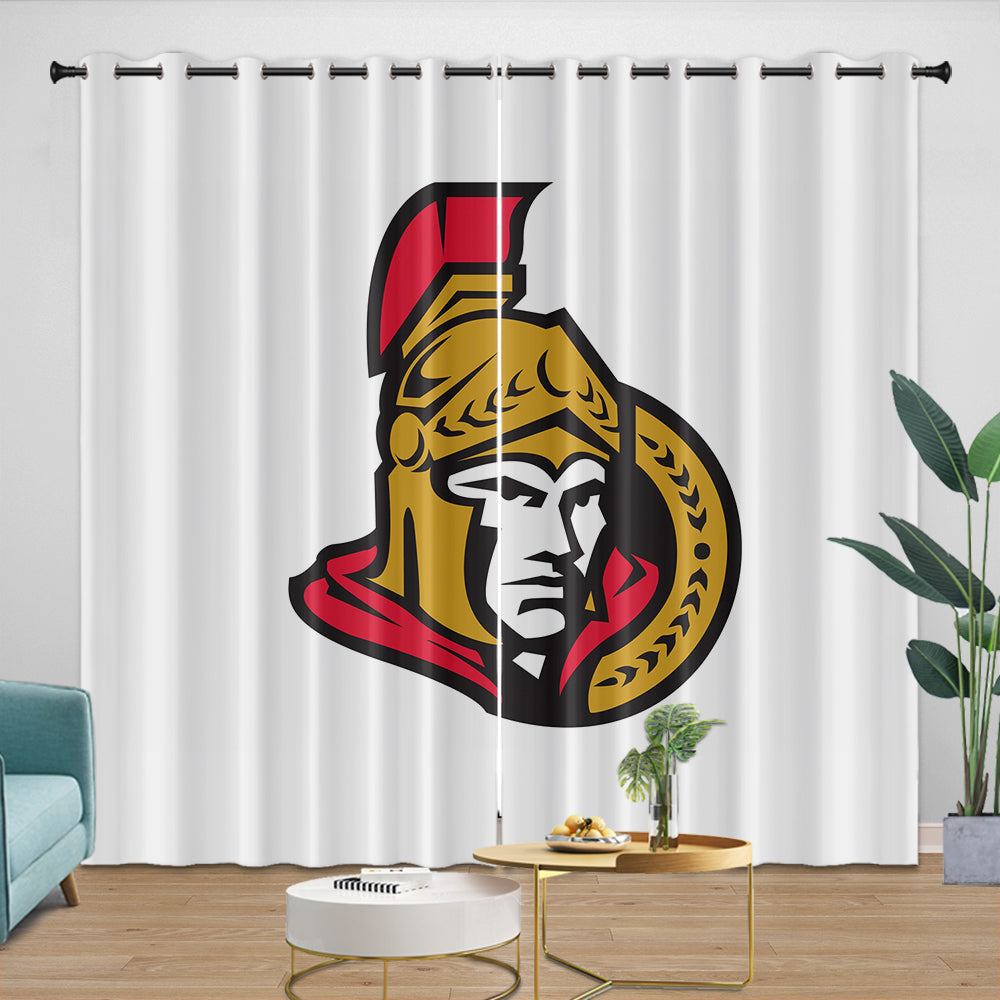 Ottawa Senators Curtains Blackout Window Drapes Room Decoration (Online Order Only)