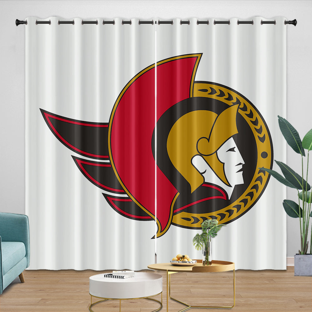 Ottawa Senators Curtains Blackout Window Drapes Room Decoration (Online Order Only)