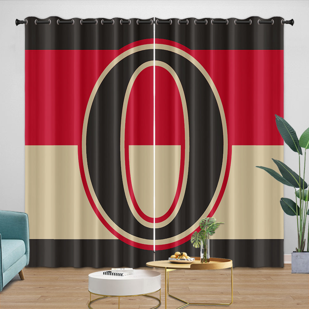 Ottawa Senators Curtains Blackout Window Drapes Room Decoration (Online Order Only)