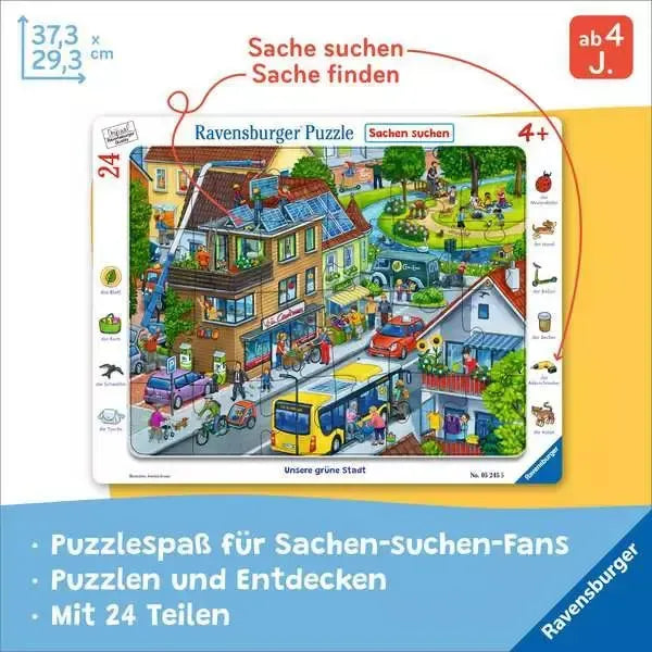 Our Green City "Seek & Find" 24 Piece Tray Jigsaw Puzzle Ravensburger (ONLINE ORDER ONLY)