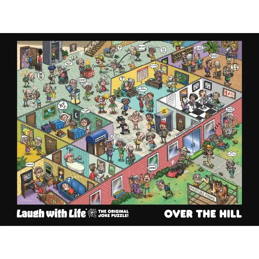 Over the Hill "Laugh with Life" 1000 Piece Jigsaw Puzzle Livuzzle (ONLINE ORDER ONLY)